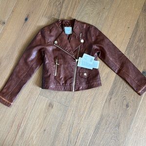 Mayoral size 10 girls vegan leather jacket